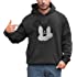 Disney Mad Mickey Mouse Adult Men's Distressed Graphic Sweatshirt Hoodie