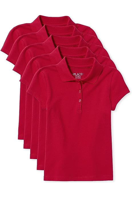 Girls' Multipack Short Sleeve Pique Polos