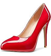 Castamere Womens Sky High Heels Inner Platform Sexy Pumps Slip-on Stilettos 12CM Heel Office Dress