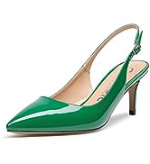 Castamere Womens Slingback Slip-on Kitten Heels Ankle-Strap Pumps Pointed Toe Sandals 6.5CM Stile...