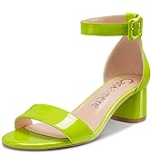 Castamere Womens Chunky Block Heel Sandals Ankle Strap Open Toe Buckle 5CM Heels Sandal