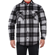 Men''s Warm Sherpa Lined Fleece Plaid Flannel Shirt Jacket