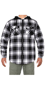 mens hooded flannel jackets