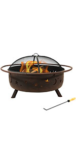 outdoor wood burning fire pit