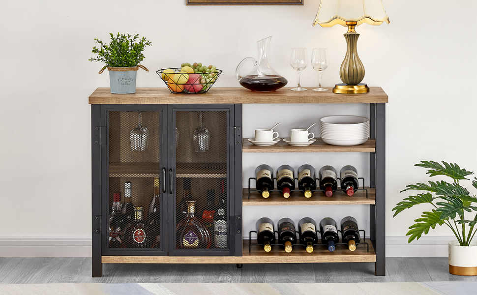 Wine bar cabinet sideboard buffet console table