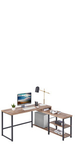 L shaped computer desk