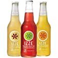 IZZE Sparkling Juice, 3 Flavor Variety Pack, 12 Fl Oz Glass Bottles, 12 Count