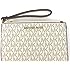 Michael Kors Jet Set Travel Double Zip Wristlet - Signature PVC, 2019 Styles 35F8GTVW0B / 35F8STVW0B (Vanilla / Acorn)