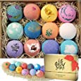 LifeAround2Angels Bath Bombs Gift Set 12 USA made Fizzies, Shea &amp; Coco Butter Dry Skin Moisturize, Perfect for Bubble &amp; Spa Bath. Handmade Birthday Mothers day Gifts idea For Her/Him, wife, girlfriend