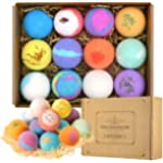 Bath Bombs Gift Set Enriched with Natural Essential Oils,Delicate Handmade Bath Bomb Set Idea Birthday Gift Bubble Bath Bombs for Women Kids Men Friends 12 Pcs