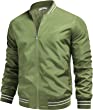 COOFANDY Men's Bomber Jackets Lightweight Windbreaker Full Zip Varsity Jacket Casual Spring Fall Active Coat Outwear