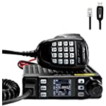 AnyTone Mobile Amateur Transceiver AT-779UV 20-Watt Dual Band VHF/UHF 144-148MHz/420-450MHz Mobile Radio Long Range Mini Scanning Receiver w/Free Cable