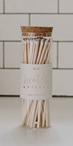 fireplace matches, matches for fireplace, white matches, decorative mantle matches