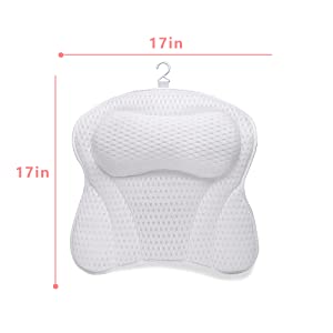 Bath pillow size