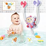 NINIPAPA Baby Bath Shower Head Toy - Electric Cute Robot Shape Bathtub Water Spray Toy for Babies, Infants and Toddlers 6 Months+, Baby Bath Toys Gift for 1 2 3 4 5 6 Years Boys &amp; Girls