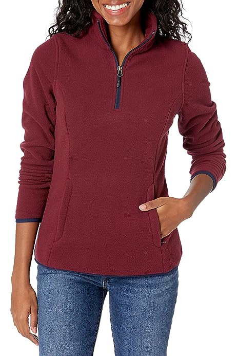 Women's Classic-Fit Long-Sleeve Quarter-Zip Polar Fleece Pullover Jacket (Available in Plus Size)