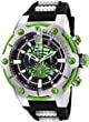 Invicta Men's Marvel Quartz Watch with Stainless Steel, Silicone Strap, Steel, Black, 30 (Model: 25985)