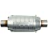 MAYASAF 2" Inlet/Outlet Universal Catalytic Converter, with O2 Port & Heat Shield (EPA Compliant)