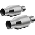 2-pack 2.5&quot; Universal Catalytic Converter 410250 Three Way High Flow Performance Cat