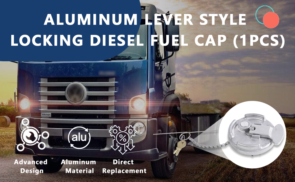 ALUMINUM LEVER STYLE LOCKING DIESEL FUEL CAP (1PCS)