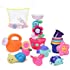 9 PCs Bath Toys for Toddlers, Flower Waterfall Water Station Garden Squirter Toys, Stacking Cups Watering Can, Bath Toy Organ