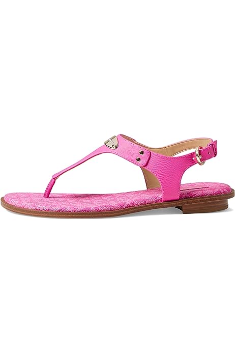 Michael Michael Kors MK Plate Women's Faux Leather Slingback Thong Sandals