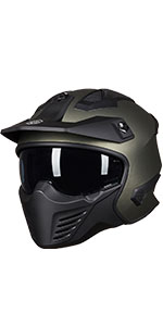 ILM Open Face Motorcycle 3/4 Half Helmet for Moped ATV Cruiser Scooter Motocross Motorbike MTB DOT