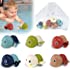 Kendyy Baby Bath Toys Set for Toddlers, Wind Up Swimming Turtle Animal Bathtub Bathroom Pool Beach Floating Toys Birthday 3 4