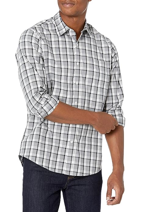 Men's Regular-Fit Long-Sleeve Casual Poplin Shirt