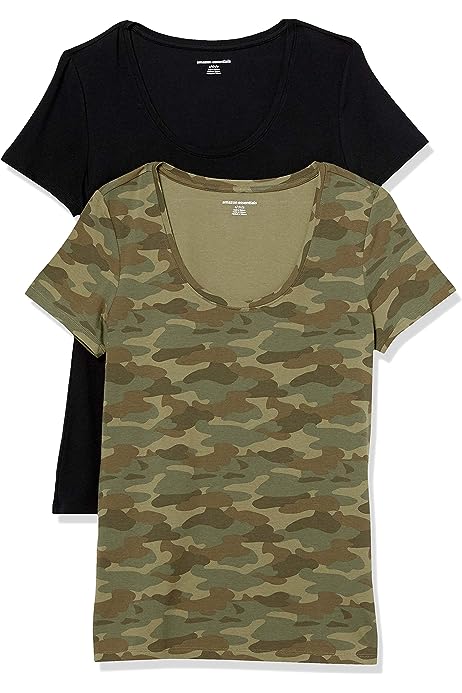 Women's Classic-Fit Short-Sleeve Scoop Neck T-Shirt (Available in Plus Size), Pack of 2