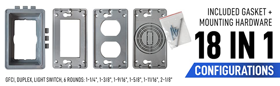 Sealproof 1-Gang Weatherproof In Use Outlet Cover 