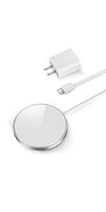 THREEKEY Magnetic Wireless Charger, Sliver, Magsafe Charger