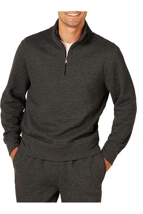 Men's Long-Sleeve Quarter-Zip Fleece Sweatshirt