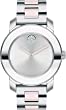 Movado Women's Bold Ceramic Swiss Quartz Watch Stainless Steel Link Bracelet, Two Tone