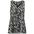 cabi Fern Blouse Style 3450 Floral Navy Sheer Layered Sleeveless Top