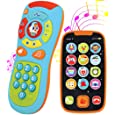 JOYIN My Learning Remote and Phone Bundle with Music, Fun Smartphone Toys for Baby, Infants, Kids, Boys or Girls Christmas Birthday Gifts, Holiday Stocking Stuffers Present