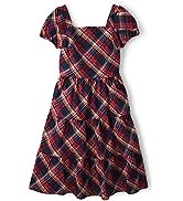 Gymboree Women''s Puff Sleeve Plaid Fall Dressy Dress