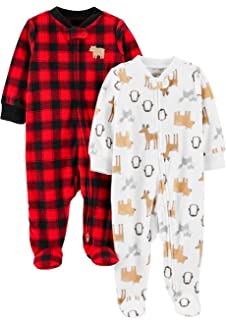 Unisex Babies'' Fleece Footed Sleep and Play, Pack of 2