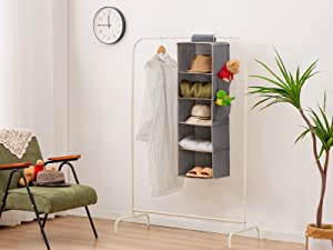 5-Shelf hanging closet organizer