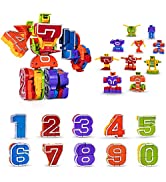 Lydaz Number Bots Math Toys for Kids, Number Robots Block Games Toys, Preschool Learning Activiti...