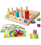 Lydaz Montessori Math Toys, Preschool Learning Activities Fun Sorting Box Educational Toys, Kinde...