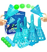 Outdoor Indoor Games Activities for Kids, Pop and Catch Ball Games with 6 Launcher Baskets and 8 ...