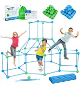 Lydaz Kids Fort Building Kit Birthday Gifts Toys for 5 6 7 12 Years Old Boy & Girls, 99PCS Constr...