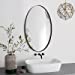 PAIHOME Black Oval Mirror, Stainless Steel Frame Bathroom Mirror, 24 x 36 Inch Wall Mounted Mirror for Vanity, Living Room, Bedroom, Entryway