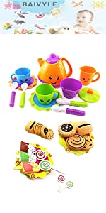 tea kids toy childrens pretend toddler toys girls teapot green teacup set for family kitchen party