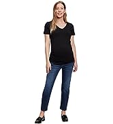 GAP Women''s Maternity True Waistband Full Panel Cheeky Straight Jeans