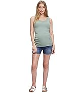 GAP Women''s Maternity True Waistband Full Panel 4" Denim Shorts