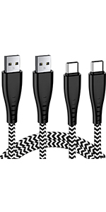 USB A to USB C Charger Cable 10ft+6ft