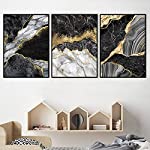 Abstract Black Gold Marble Texture Wall Art Painting Abstract Gold Wall Art Modern Posters Prints Abstract Marble Wall Art for Living Room Decor Abstract Wall Art Black and Gold Picture Unframed