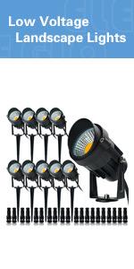 9w 7w 12v spotlight led landscape light  low voltage  patio yard fence Step tree flood well lights